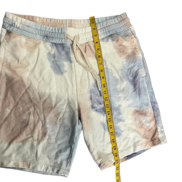 AG Adriano Goldschmied Tie Dye Terry Drawstring Shorts Pocket XL Mens Cotton - Picture 3 of 7